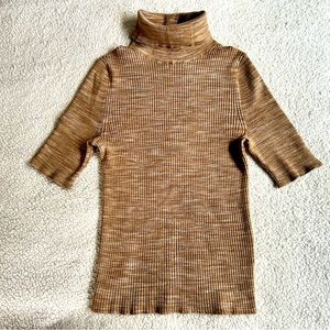 Banana Republic ribbed turtleneck, sweater shirt, size M, marbled tan and cream
